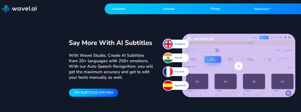 Wavel AI Subtitle Generator